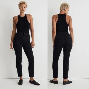 New! Madewell Curvy Stovepipe Jeans in Black Rinse Wash - 18899